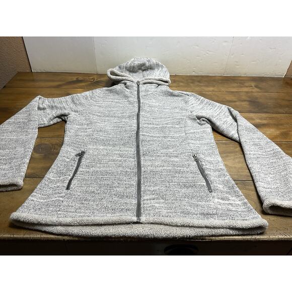 Kuhl Alaska Fleece Hoodie Jacket Women’s Size Large Full Zip Gray Outdoor Hiking - Picture 2 of 12